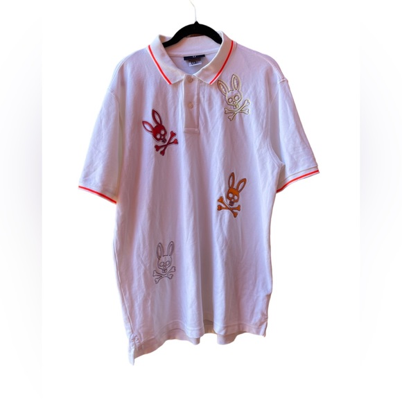 Psycho Bunny Polo Shirt Size 7 /XXLWhite Mens